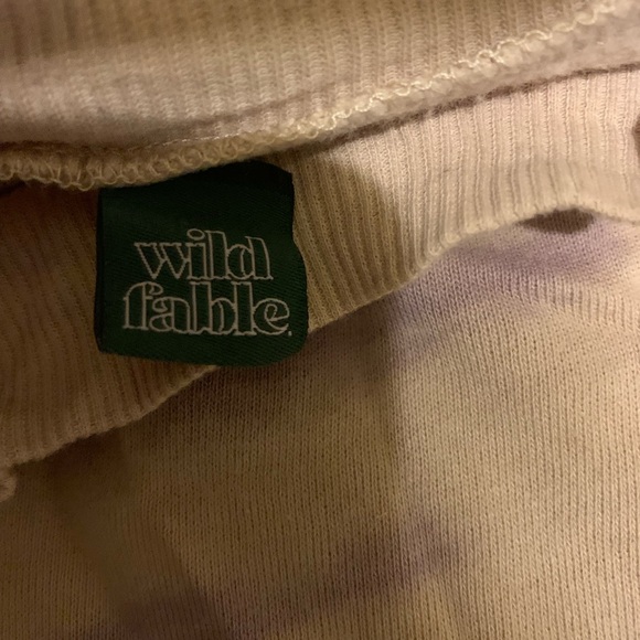 Wild Fable Long-sleeve Babydoll Dress Cream Pastel Tie-Dye Crewneck size XL - Picture 4 of 4